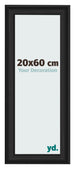 Bilderrahmen 20x60cm Schwarz Gemasert MDF Lazio Vorne Messe | Yourdecoration.de