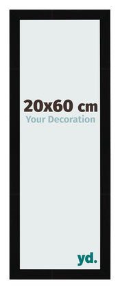 Bilderrahmen 20x60cm Schwarz Hochglanz MDF Bologna Vorne Messe | Yourdecoration.de