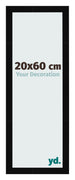 Bilderrahmen 20x60cm Schwarz Hochglanz MDF Bologna Vorne Messe | Yourdecoration.de
