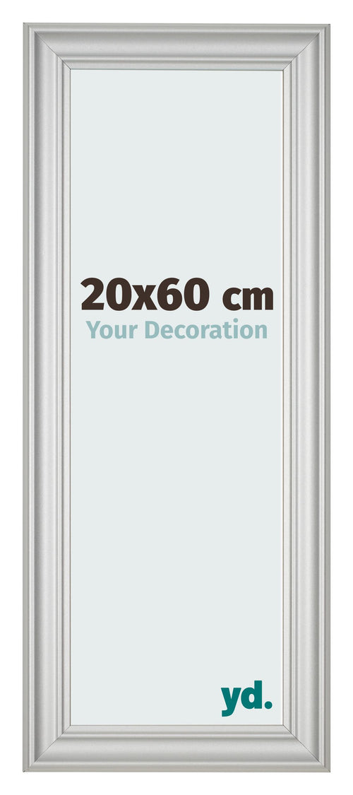 Bilderrahmen 20x60cm Silber Matt MDF Lazio Vorne Messe | Yourdecoration.de