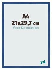 Bilderrahmen 21x29 7 cm A4 Dunkelblau MDF Bologna Vorne Messe | Yourdecoration.de