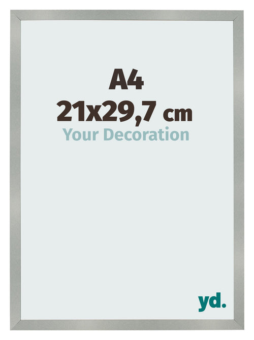 Bilderrahmen 21x29 7cm A4 Aluminium Gebürstet MDF Bologna Vorne Messe | Yourdecoration.de