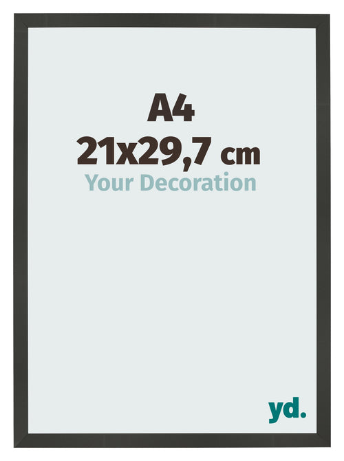 Bilderrahmen 21x29 7cm A4 Antrazit MDF Bologna Vorne Messe | Yourdecoration.de