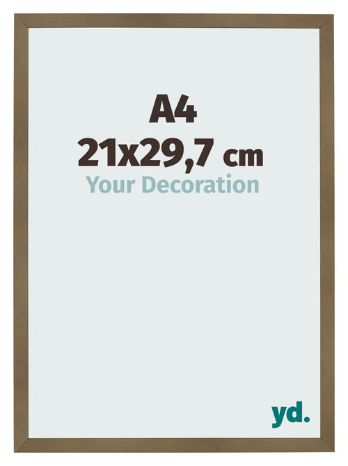 Bilderrahmen 21x29 7cm A4 Bronze Dekor MDF Bologna Vorne Messe | Yourdecoration.de