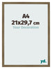 Bilderrahmen 21x29 7cm A4 Bronze Dekor MDF Bologna Vorne Messe | Yourdecoration.de