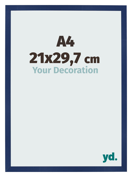 Bilderrahmen 21x29 7cm A4 Dunkelblau Gewischt MDF Bologna Vorne Messe | Yourdecoration.de