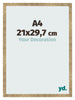 Bilderrahmen 21x29 7cm A4 Gold Antik MDF Bologna Vorne Messe | Yourdecoration.de
