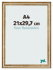 Bilderrahmen 21x29 7cm A4 Gold Antik MDF Lazio Vorne Messe | Yourdecoration.de
