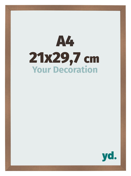 Bilderrahmen 21x29 7cm A4 Kupfer Dekor MDF Bologna Vorne Messe | Yourdecoration.de
