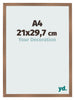 Bilderrahmen 21x29 7cm A4 Kupfer Dekor MDF Bologna Vorne Messe | Yourdecoration.de