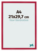 Bilderrahmen 21x29 7cm A4 Rot MDF Bologna Vorne Messe | Yourdecoration.de
