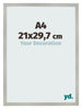 Bilderrahmen 21x29 7cm A4 Silber Matt MDF Bologna Vorne Messe | Yourdecoration.de