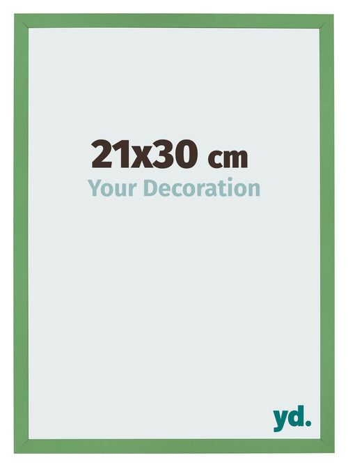 Bilderrahmen 21x30 cm Grun MDF Bologna Vorne Messe | Yourdecoration.de
