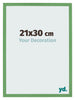 Bilderrahmen 21x30 cm Grun MDF Bologna Vorne Messe | Yourdecoration.de