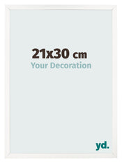 Bilderrahmen 21x30 cm Weiss Hochglanz MDF Bologna Vorne Messe | Yourdecoration.de