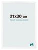 Bilderrahmen 21x30 cm Weiss Matt MDF Bologna Vorne Messe | Yourdecoration.de