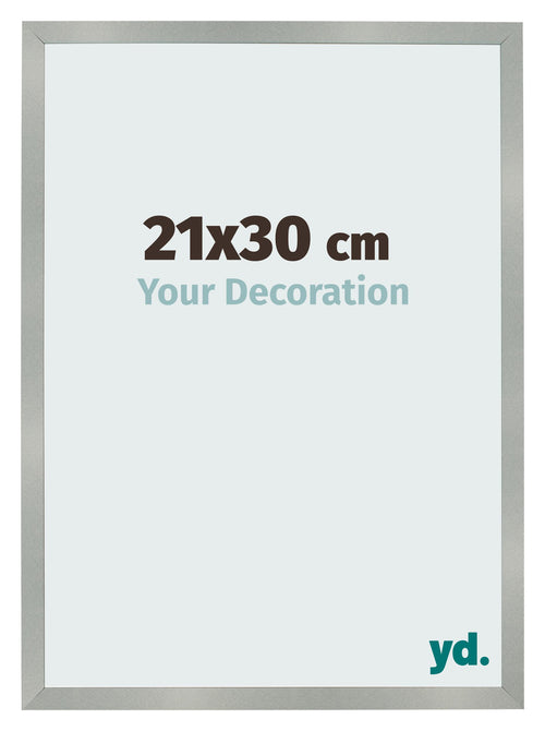 Bilderrahmen 21x30cm Aluminium Gebürstet MDF Bologna Vorne Messe | Yourdecoration.de