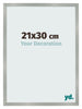 Bilderrahmen 21x30cm Aluminium Gebürstet MDF Bologna Vorne Messe | Yourdecoration.de
