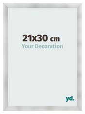 Bilderrahmen 21x30cm Aluminium Gebürstet MDF Pisa Vorne Messe | Yourdecoration.de