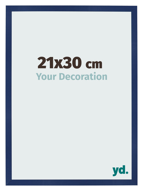 Bilderrahmen 21x30cm Dunkelblau Gewischt MDF Bologna Vorne Messe | Yourdecoration.de