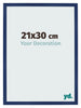 Bilderrahmen 21x30cm Dunkelblau Gewischt MDF Bologna Vorne Messe | Yourdecoration.de