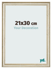 Bilderrahmen 21x30cm Metallglanz MDF Lazio Vorne Messe | Yourdecoration.de
