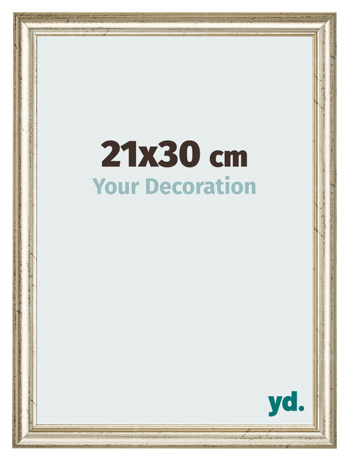 Bilderrahmen 21x30cm Metallglanz MDF Lazio Vorne Messe | Yourdecoration.de