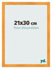 Bilderrahmen 21x30cm Orange MDF Pisa Vorne Messe | Yourdecoration.de
