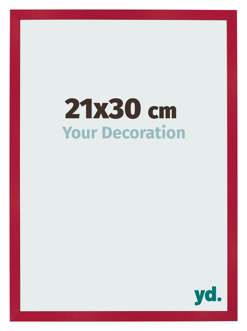 Bilderrahmen 21x30cm Rot MDF Bologna Vorne Messe | Yourdecoration.de