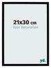 Bilderrahmen 21x30cm Schwarz Hochglanz MDF Bologna Vorne Messe | Yourdecoration.de