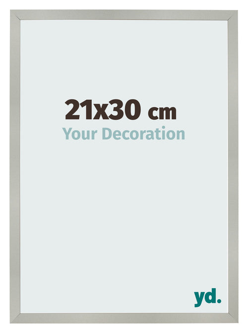 Bilderrahmen 21x30cm Silber Matt MDF Bologna Vorne Messe | Yourdecoration.de