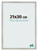 Bilderrahmen 21x30cm Silber Matt MDF Bologna Vorne Messe | Yourdecoration.de