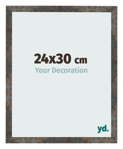 Bilderrahmen 24x30 cm Oxidiertes Metall MDF Bologna Vorne Messe | Yourdecoration.de