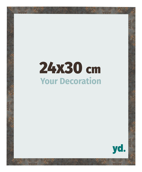 Bilderrahmen 24x30 cm Oxidiertes Metall MDF Bologna Vorne Messe | Yourdecoration.de