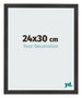 Bilderrahmen 24x30 cm Schwarz Matt MDF Bologna Vorne Messe | Yourdecoration.de