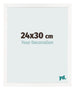 Bilderrahmen 24x30 cm Weiss Hochglanz MDF Bologna Vorne Messe | Yourdecoration.de