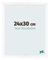 Bilderrahmen 24x30 cm Weiss Matt MDF Bologna Vorne Messe | Yourdecoration.de