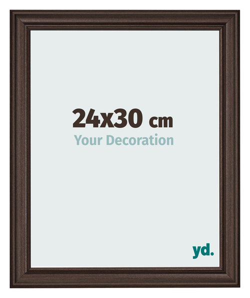 Bilderrahmen 24x30cm Eiche Dunkel MDF Lazio Vorne Messe | Yourdecoration.de