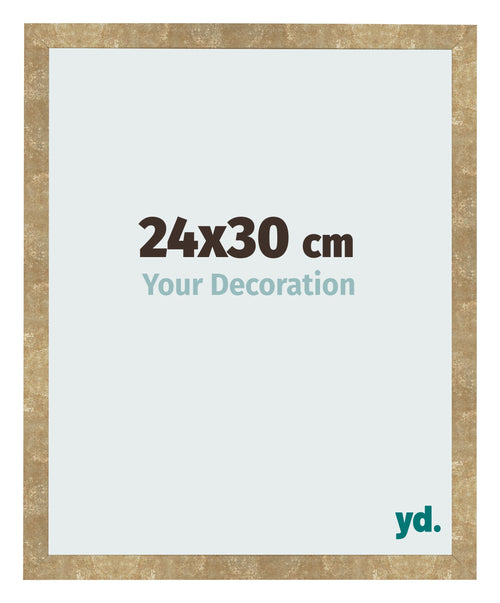 Bilderrahmen 24x30cm Gold Antik MDF Bologna Vorne Messe | Yourdecoration.de