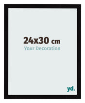 Bilderrahmen 24x30cm Schwarz Hochglanz MDF Bologna Vorne Messe | Yourdecoration.de