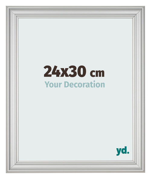 Bilderrahmen 24x30cm Silber Matt MDF Lazio Vorne Messe | Yourdecoration.de