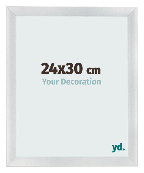 Bilderrahmen 24x30cm Silber Schwarz Gewischt MDF Pisa Vorne Messe | Yourdecoration.de