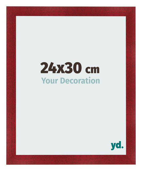 Bilderrahmen 24x30cm Weinrot Gewischt MDF Pisa Vorne Messe | Yourdecoration.de