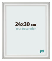 Bilderrahmen 24x30cm Weiss Gewischt MDF Lazio Vorne Messe | Yourdecoration.de
