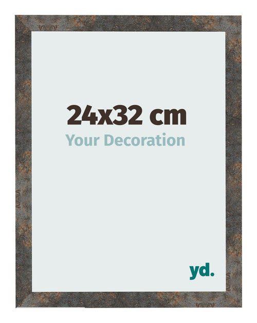 Bilderrahmen 24x32 cm Oxidiertes Metall MDF Bologna Vorne Messe | Yourdecoration.de