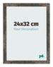 Bilderrahmen 24x32 cm Oxidiertes Metall MDF Bologna Vorne Messe | Yourdecoration.de