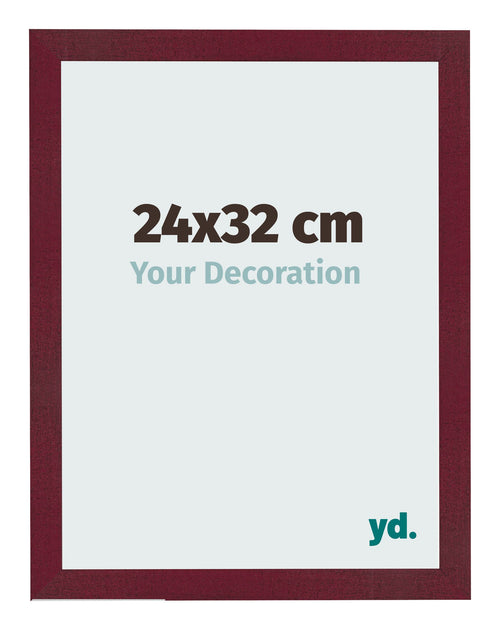 Bilderrahmen 24x32 cm Weinrot Gewischt MDF Bologna Vorne Messe | Yourdecoration.de