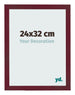 Bilderrahmen 24x32 cm Weinrot Gewischt MDF Bologna Vorne Messe | Yourdecoration.de