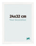 Bilderrahmen 24x32 cm Weiss Hochglanz MDF Bologna Vorne Messe | Yourdecoration.de