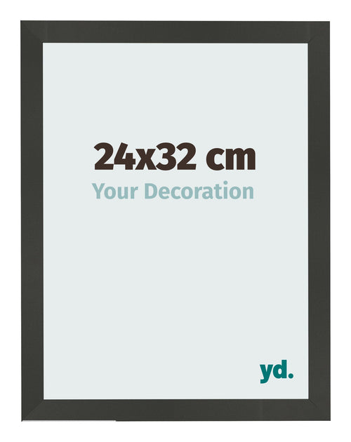 Bilderrahmen 24x32cm Antrazit MDF Bologna Vorne Messe | Yourdecoration.de